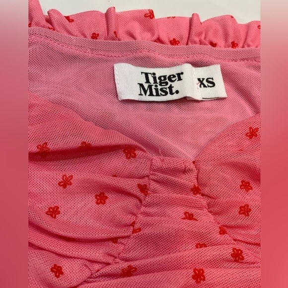 TIGER MIST Crop Top Size Ruched Pink Xs Like new - Picture 7 of 11